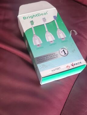 BrightDeal Replacement Toothbrush Heads - White & Teal